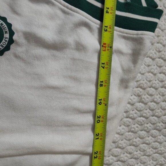 Five Below V-Neck Varsity Sweatshirt Size Large - Cream - Picture 7 of 9